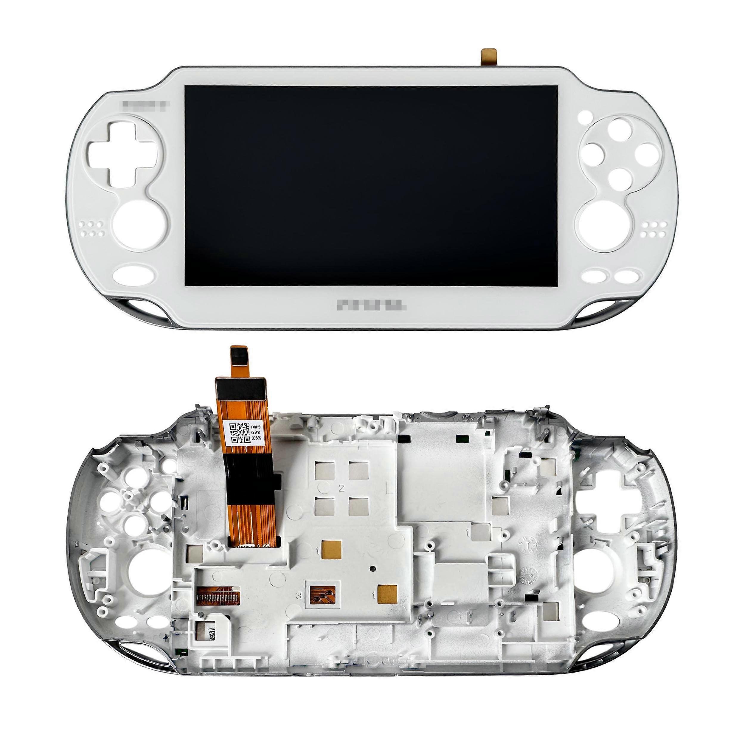 White LCD Touch Screen Replacement with Bezel Assembly Durable Glass for PS Vita 1000 1001