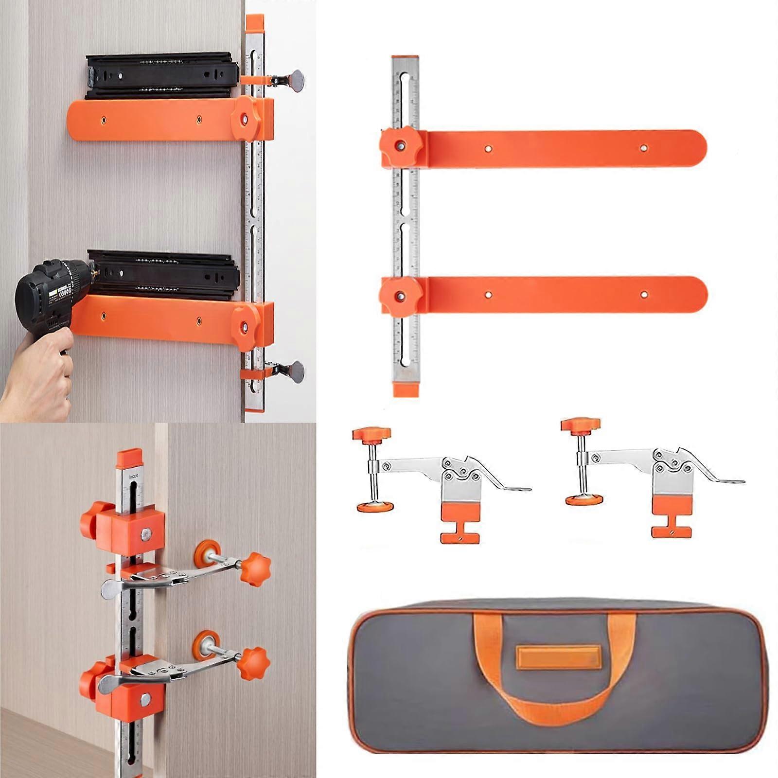 Drawer Slide Jig with Magnetic Arm for Precise Cabinet Installation, Consistent Height, 1 Pack