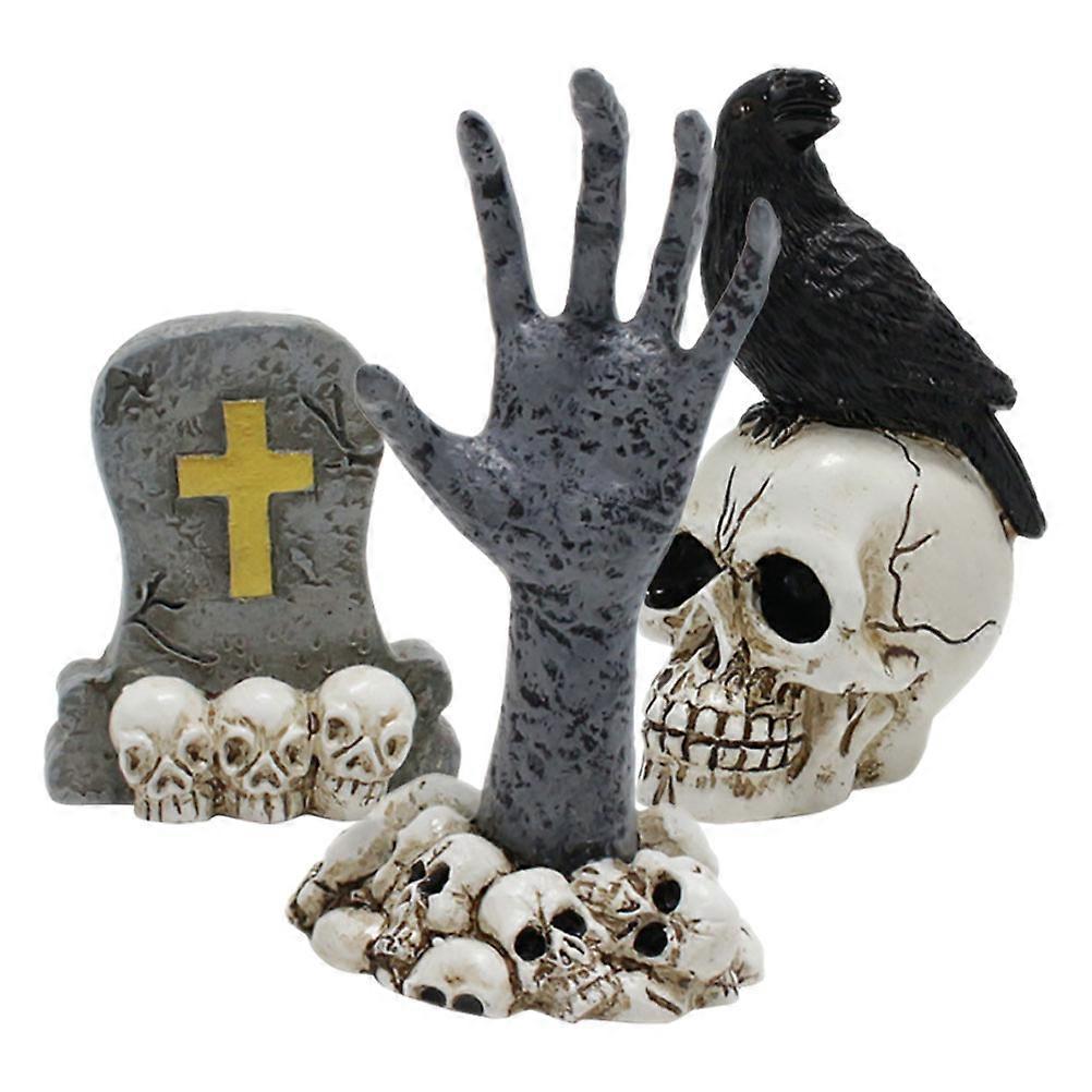 Halloween Miniatures Mini Tombstone for Decor 1Set Set