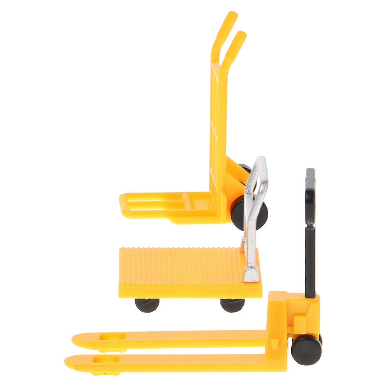 Traffic Model Toy Miniature Moving Tool for Decoration 1Set in Yellow