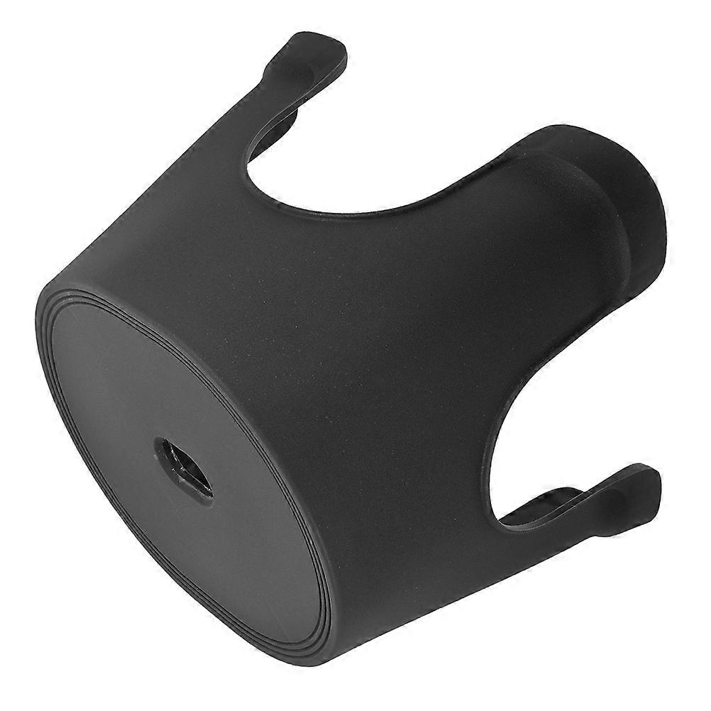 Portable and Sturdy Plastic Footstool with Nonslip Design for Home Use Black PP Material