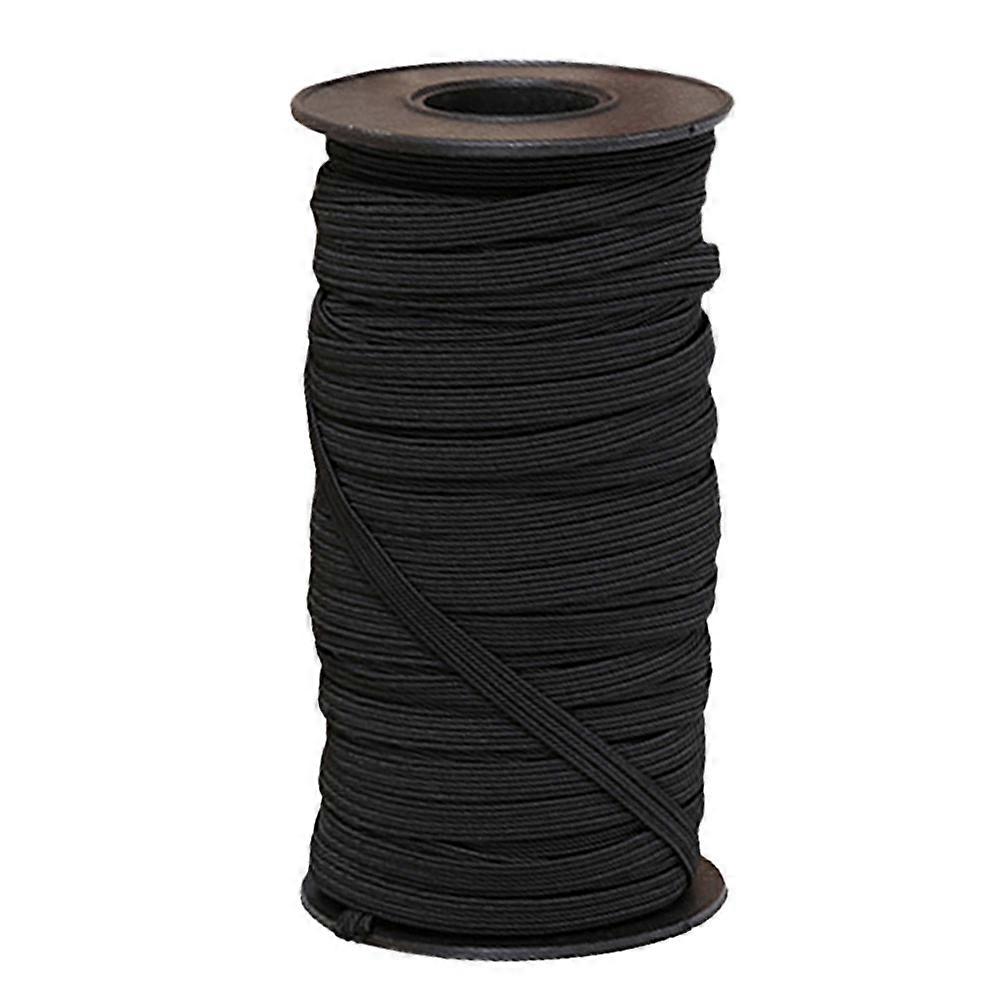 Black Elastic Band for Mask Replacement Made of Polyester Perfect for Hanging 0.6cm 37m