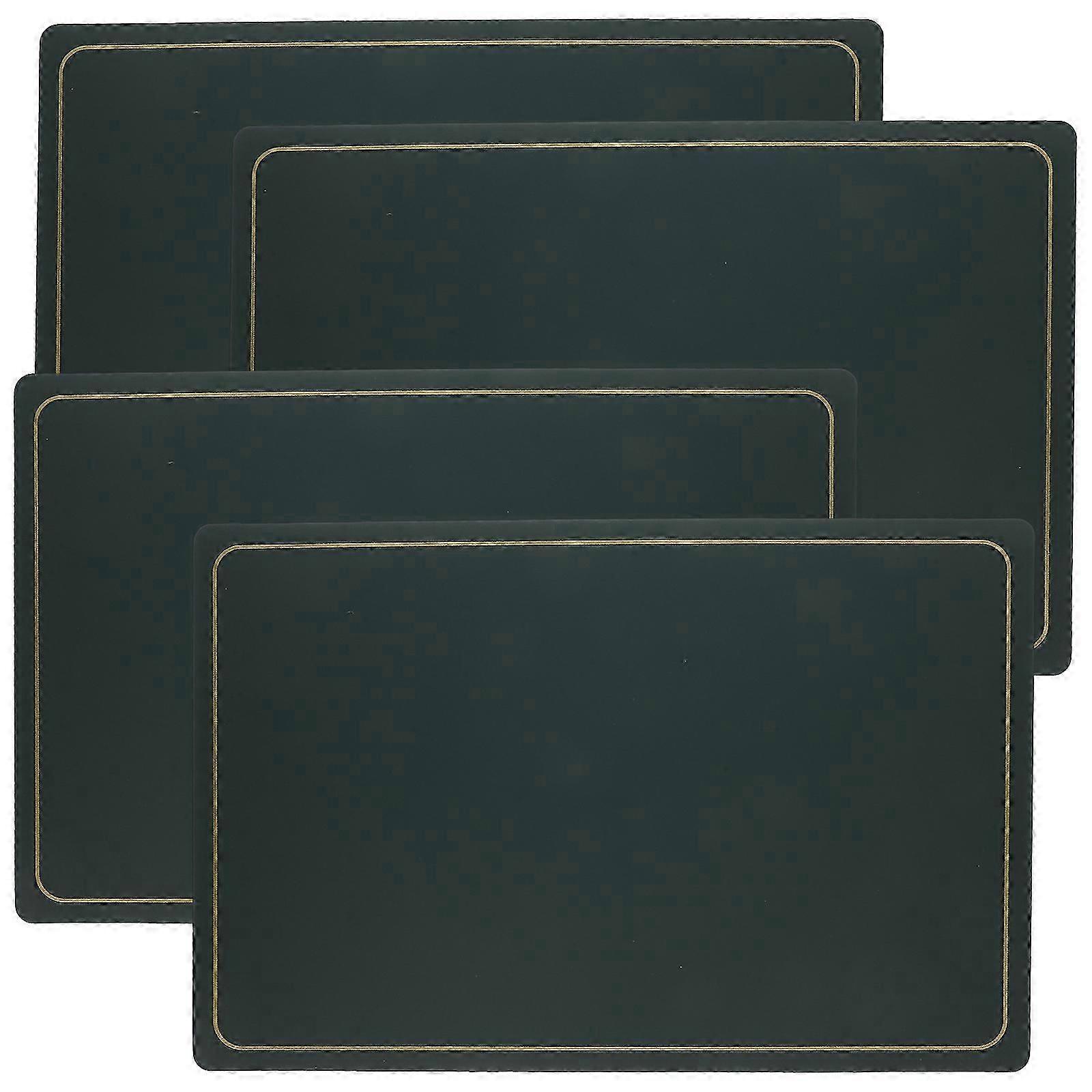 4pcs Dining Table Placemat Solid-color Table Mat PU Table Mat for Restaurant Hotel