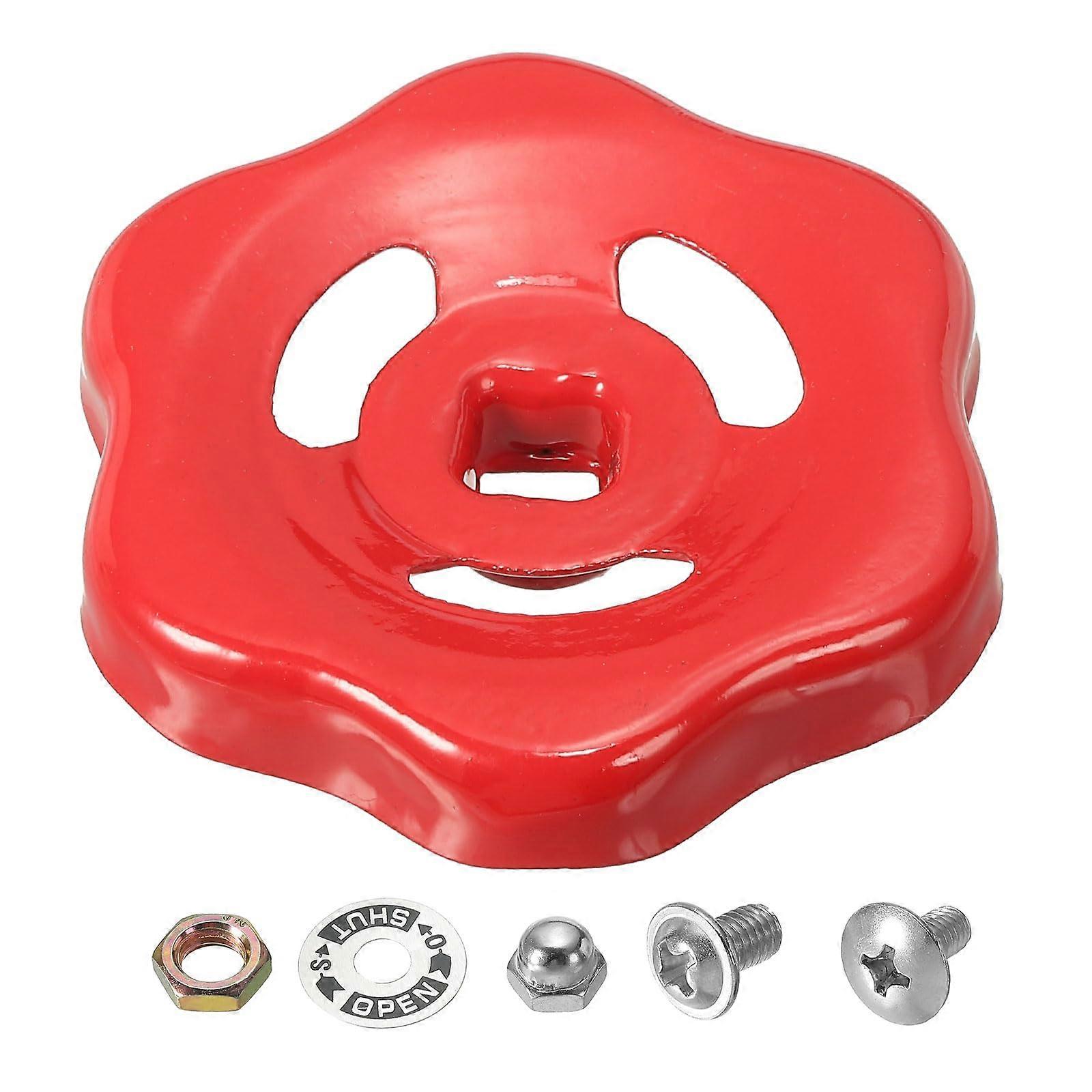 Outside Faucet Handle Cast Iron 7x7mm Square Stem Rust Resistant Water Spigot Replacement Red