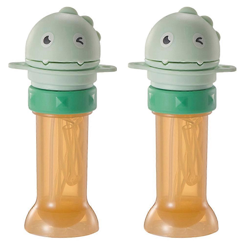 Kids Straw Lid Small Dinosaur Water Bottle Cap for Safe Drinking 2Pcs