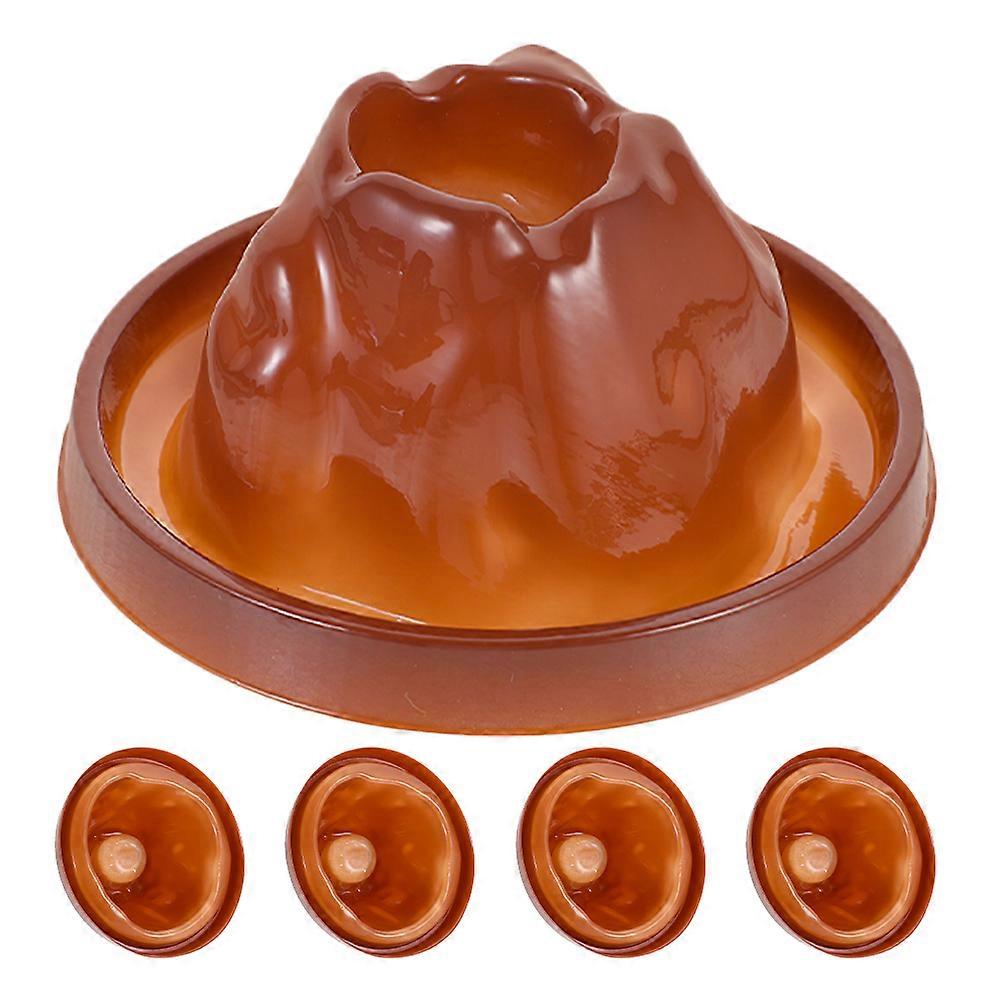 Volcano Eruptions 5Pcs Experiment Volcano Models Dark Brown Realistic Design Educational Use Science Learning