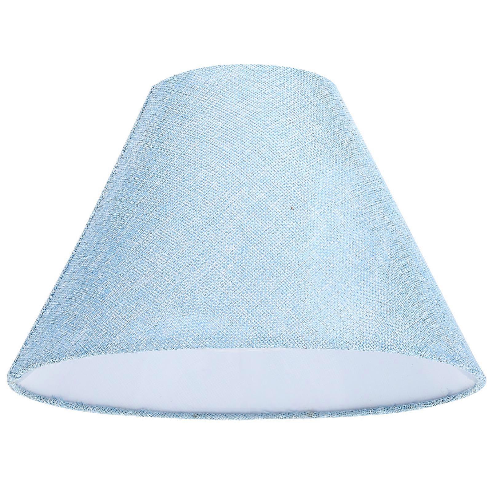 Sky-Blue Small Lampshade Linen Cloth for Desk Lamp E14 E27 Socket