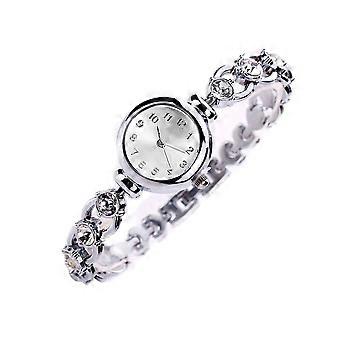 Silver Hand Bracelet Watch for Wearing Use Sturdy Quartz Movement