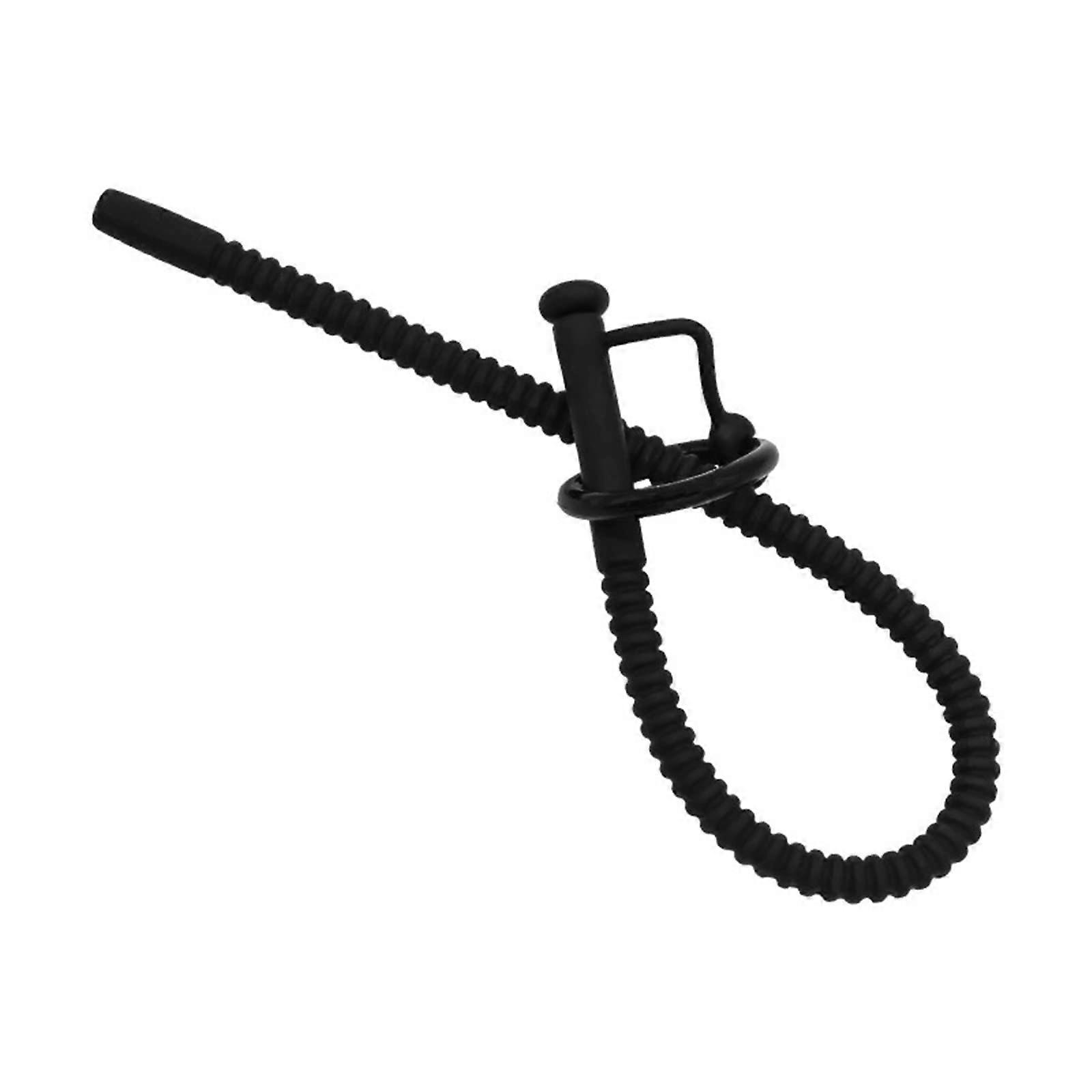 Silicone Urethral Sound Plug with Threaded Stimulation and Hollow Removable Cap for Men