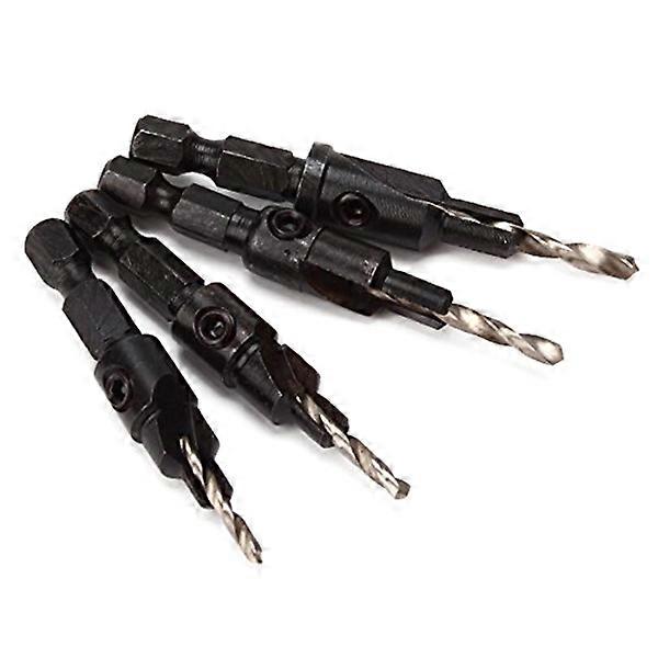 Carpenter Drill Bit 4Pcs Countersink Kit with Shank