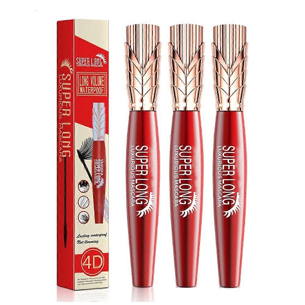Long Curl Mascara 3 Count Set, SmudgeProof Volumizing, Lengthening for Eyelash Extensions