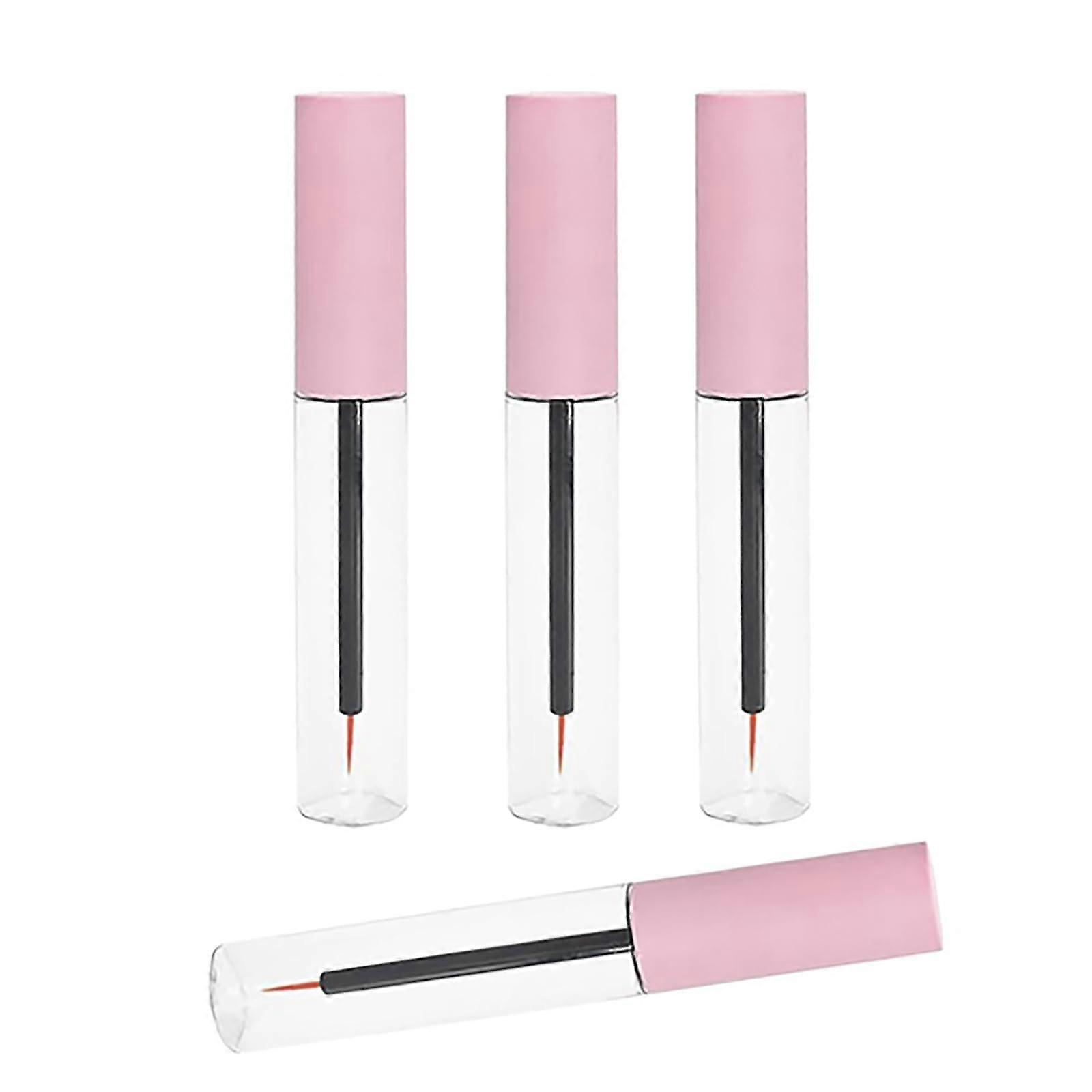 4PCS Empty Eyeliner Tubes with Brush and Stopper, Refillable 10ml Eyeliner Applicator Bottles