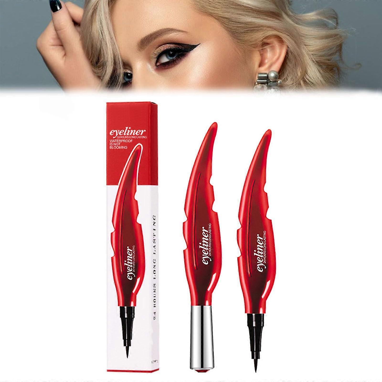 Waterproof Liquid Eyeliner Pen with Precision Tip, Smudgeproof LongLasting Black (1 Pcs)