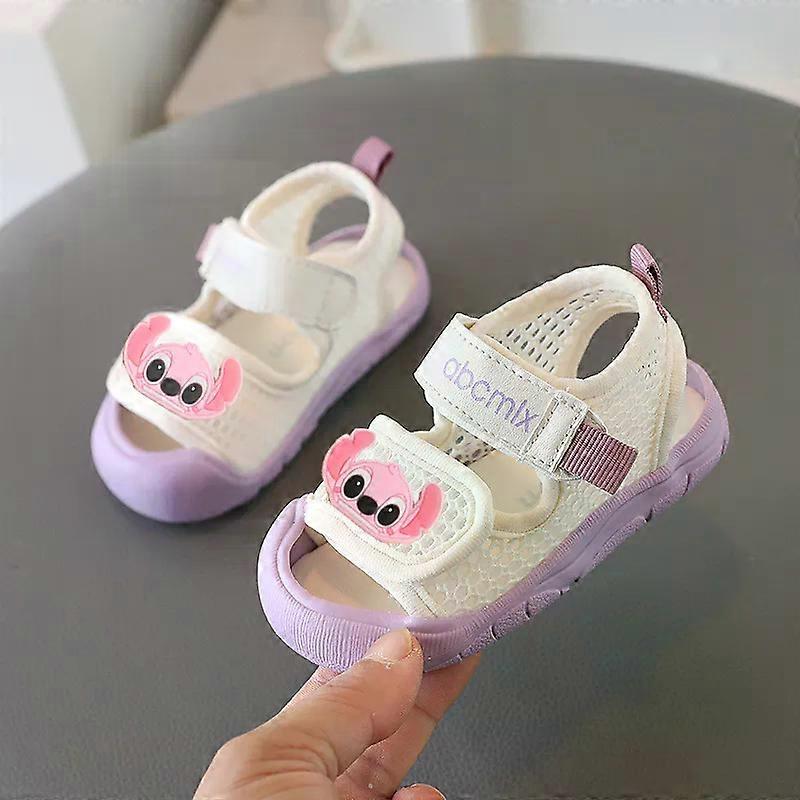 Disney minnie boy Breathable Mesh Sandals  Summer New Baby Girl Slippers Mickey Mouse Beach Shoes Baby Soft-Sole Toddler Shoes