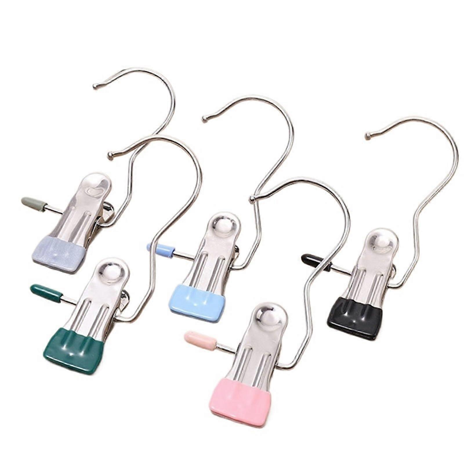 Laundry Hanging Clips 50PCS with Secure Grip, MultiSize Closet Organizer Hooks for Clothes and Accessories
