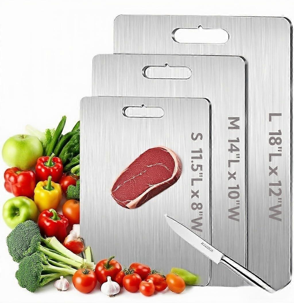 Titanium Cutting Board 14x10 Inch Hygienic Rustproof Alloy for Kitchen Meat Vegetables Camping