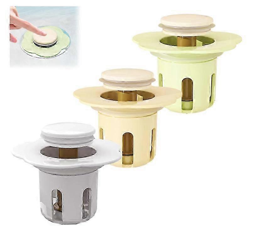 Flower Shape Filter Anti-Clogging Basin Bounce Core,Push Pop-up Drain Filter