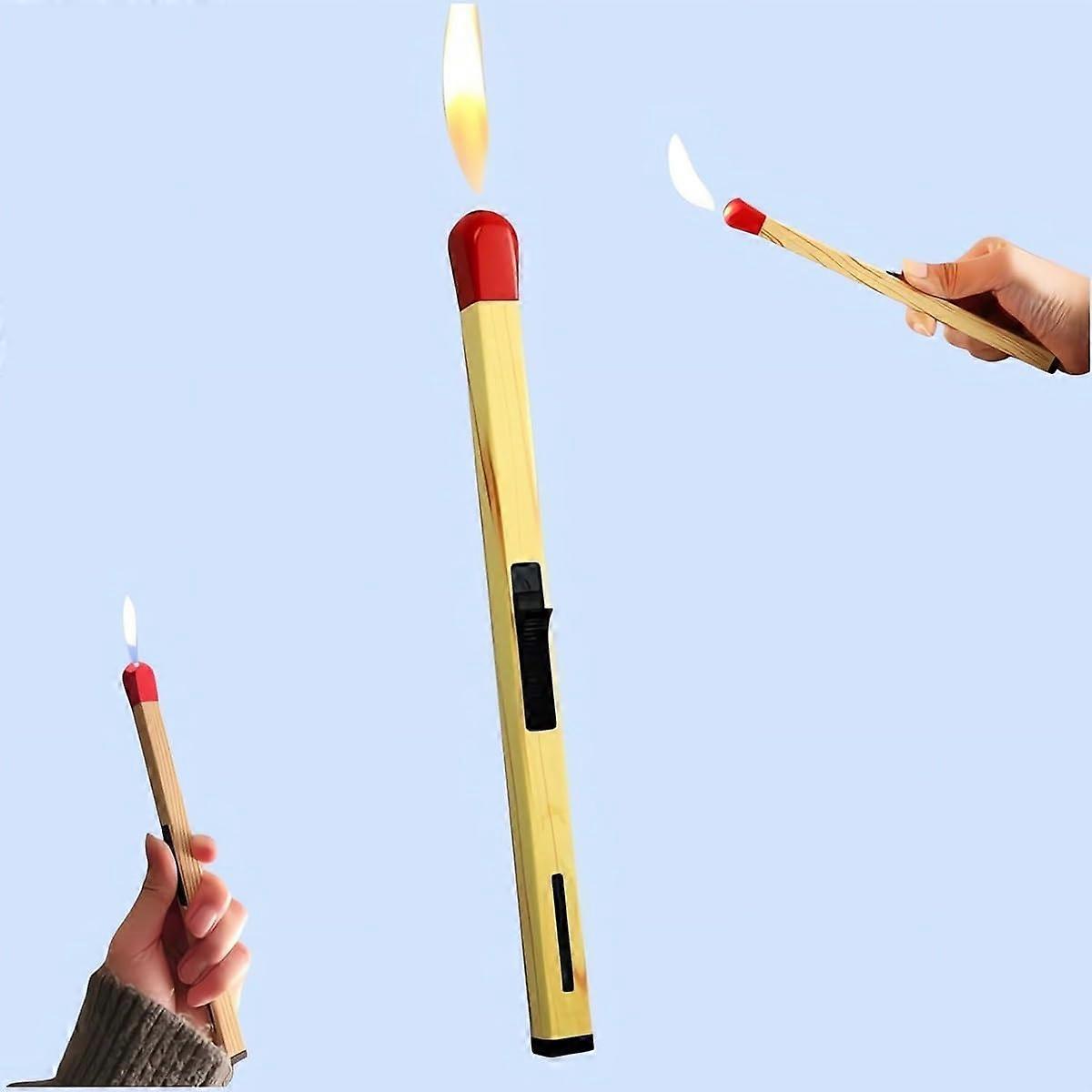 Butane Stick Lighter Refillable Long Reach Adjustable Flame BBQ Kitchen Fireplace Grill 1PC