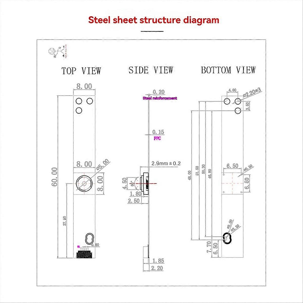 OV9726 USB Camera Module 1MP 66° Fixed Focus Plug & Play for Laptops and QR-Code Scanning Devices