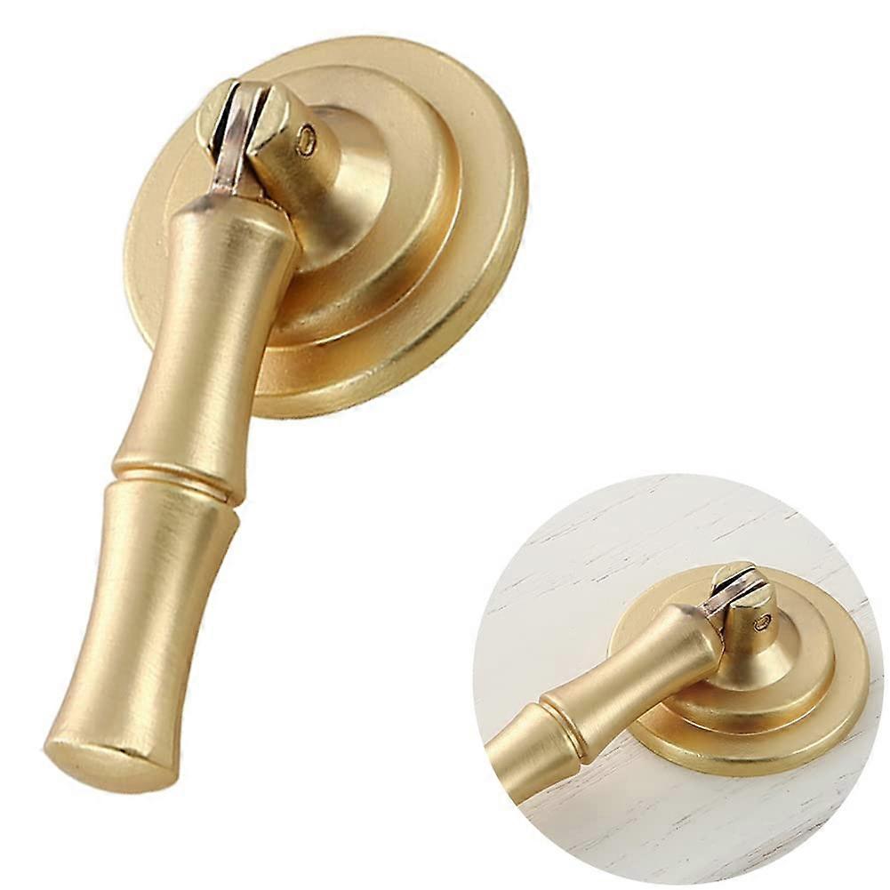 6 Pcs Gold Bamboo Cabinet Knobs Retro Drawer Pulls Single Hole Durable Zinc Alloy Handles