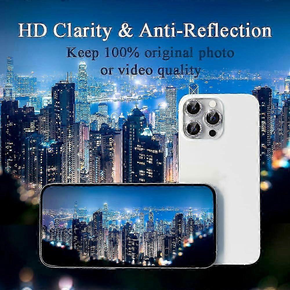 Compatible for iPhone 15 Pro/iPhone 15 Pro Max Camera Lens Protector, Tempered
