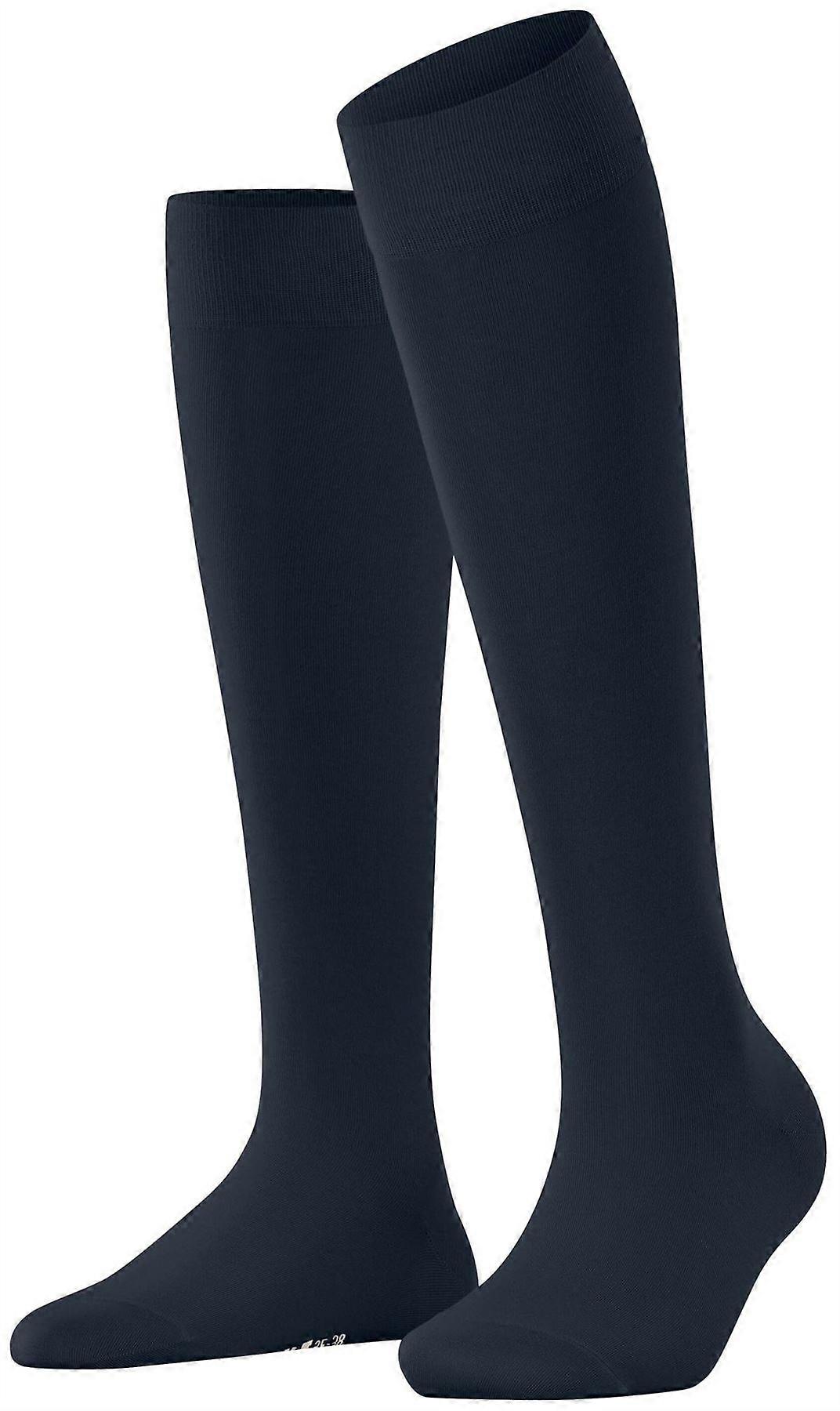 Falke Cotton Touch Knee High Socks - Space Blue