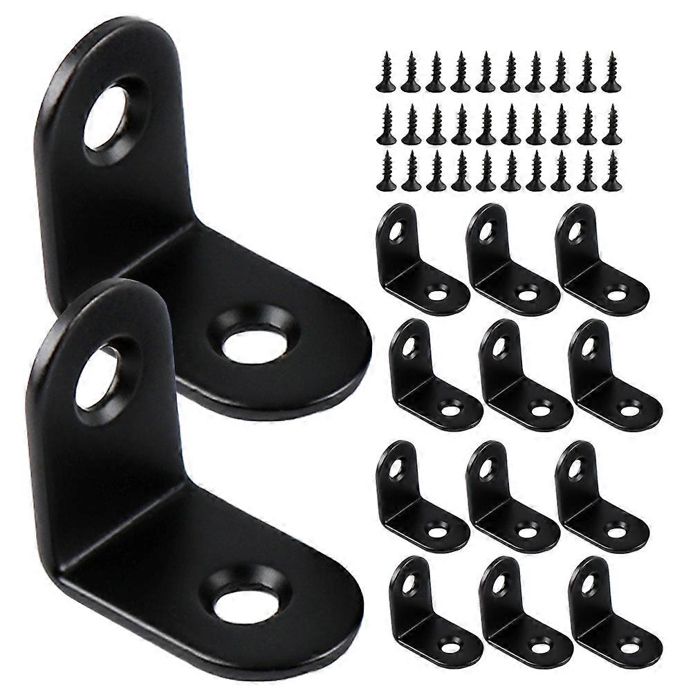 20pcs Corner Brackets L Brackets Cabinet Shelf Brackets L-shaped Right Angle Bracket