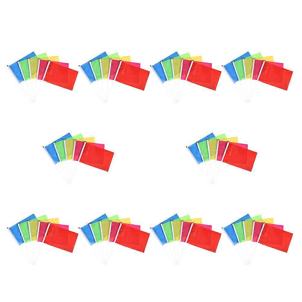 Assorted Color Handheld Flags for Fun Use with 50Pcs Convenient Waving Flags