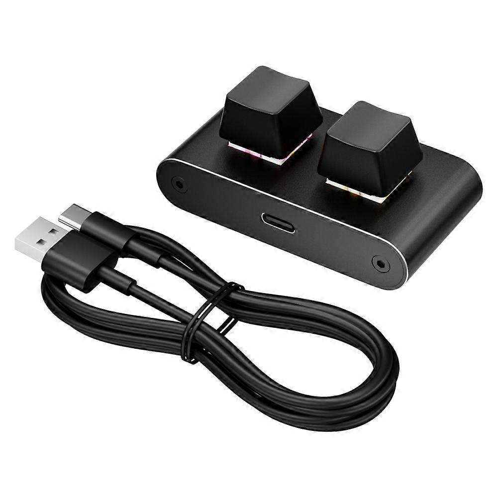 2-Key Customizable Numeric Keypad USB Wired Keyboard Shortcut Keys: Copy, Paste, Enter Key, Answer Button