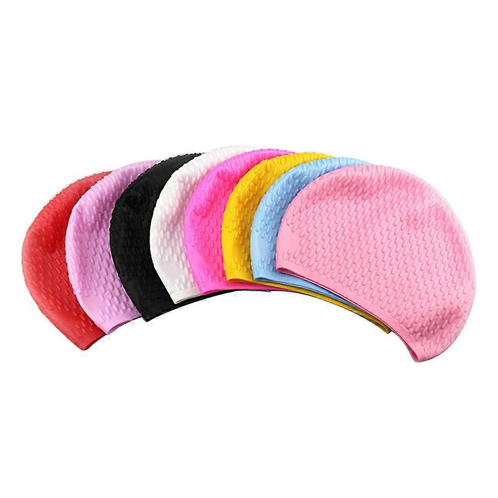 Gorro de natación de silicona para mujer, cómodo e impermeable.