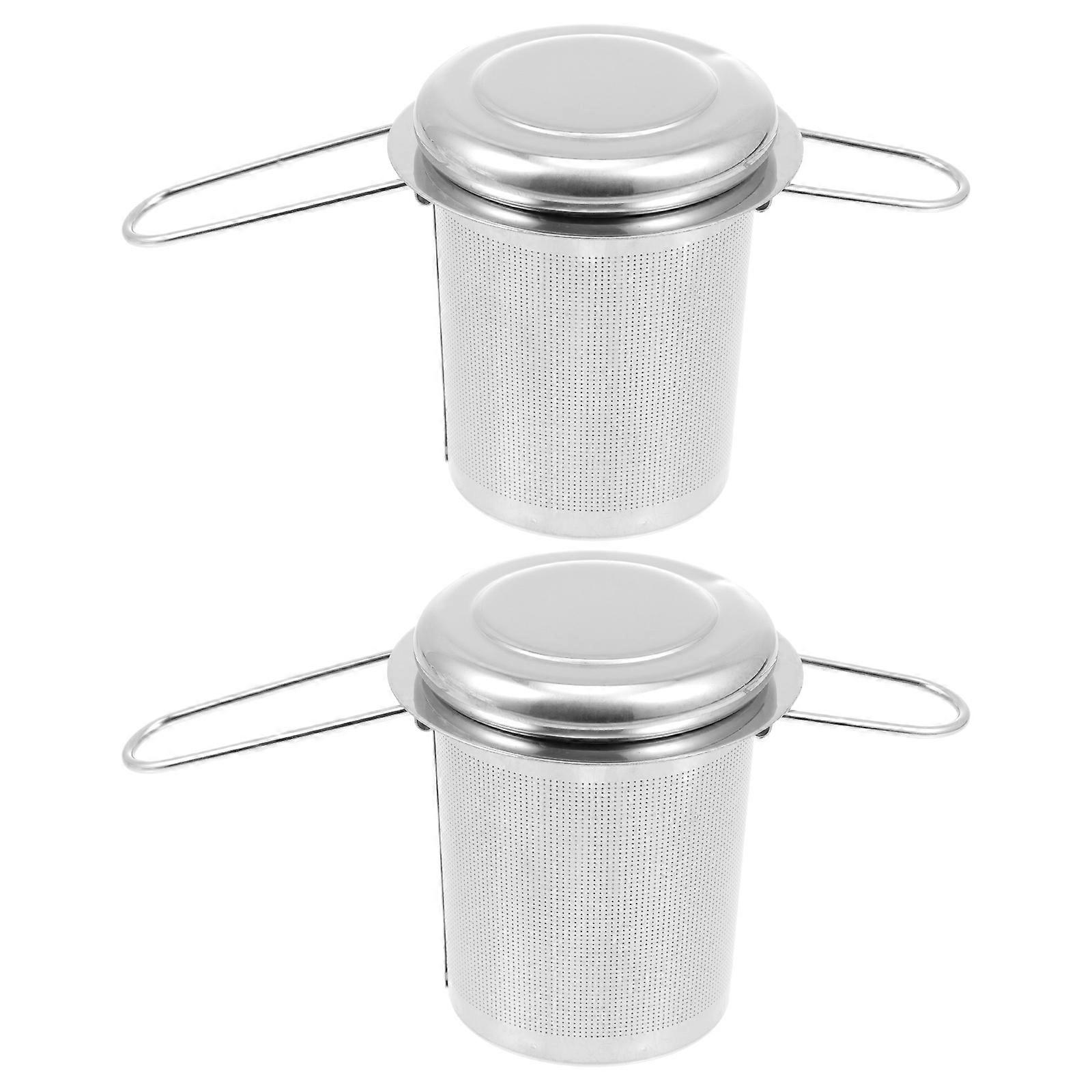 Tea Filter Stainless Steel Tea Strainer for Home Use 2Sets and Practical