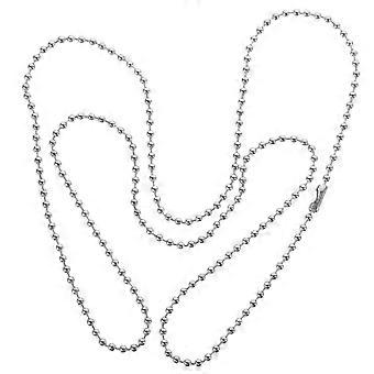 Stainless Steel Beaded Dog Tag Chain for Pets DIY Craft Projects 70 cm Silver