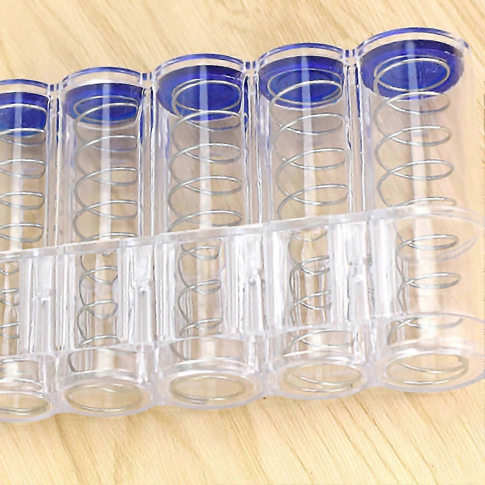 Stackable Large Capacity Transparent Coin Storage Tubes for Office Bank