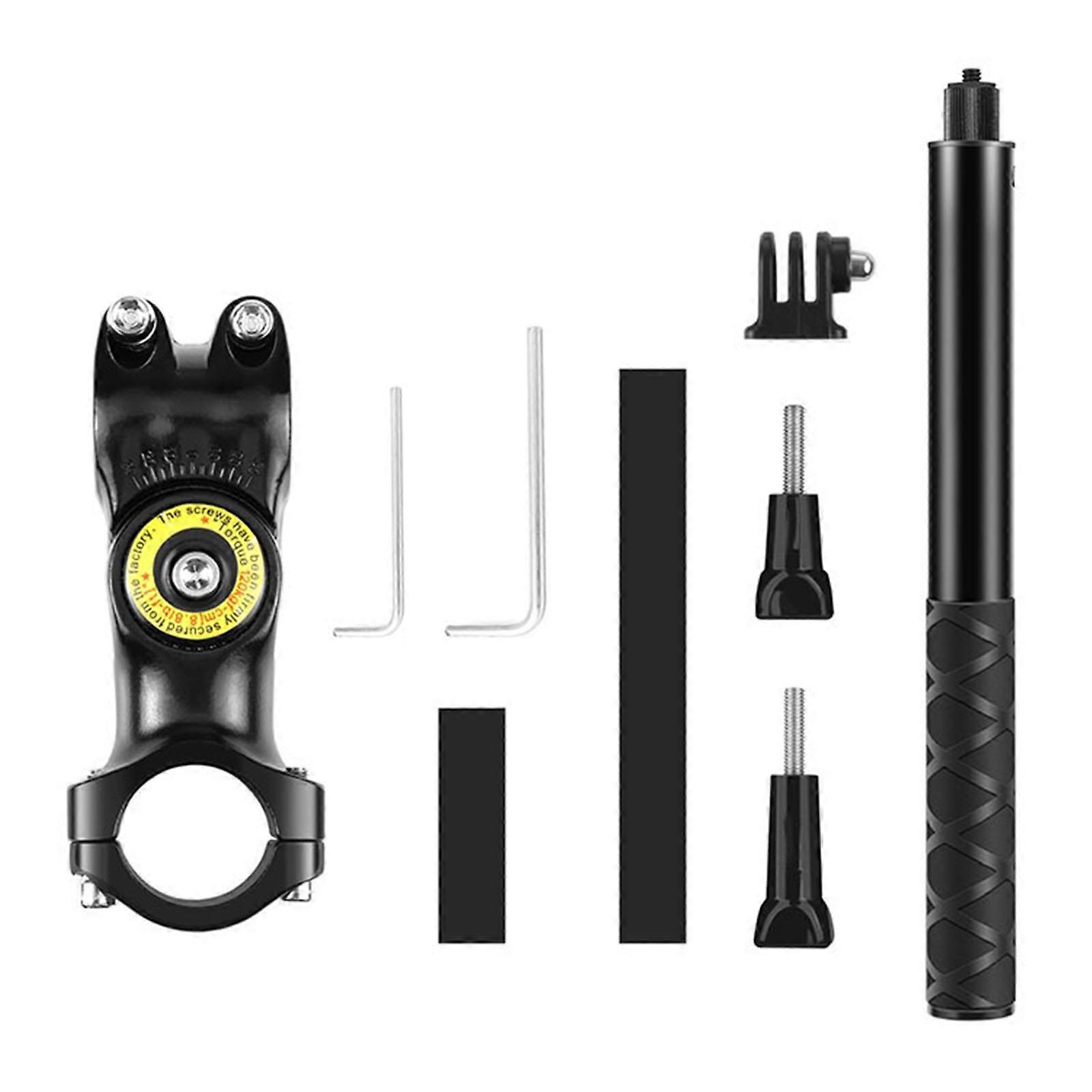 PULUZ Camera Bracket Mount Adapter with Monopod Stand for Motorcycle Bicycle Handlebar