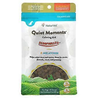 NaturVet, Scoopables, Quiet Moments Calming Aid + Melatonin, For Dogs, Bacon, 11 oz (315 g)