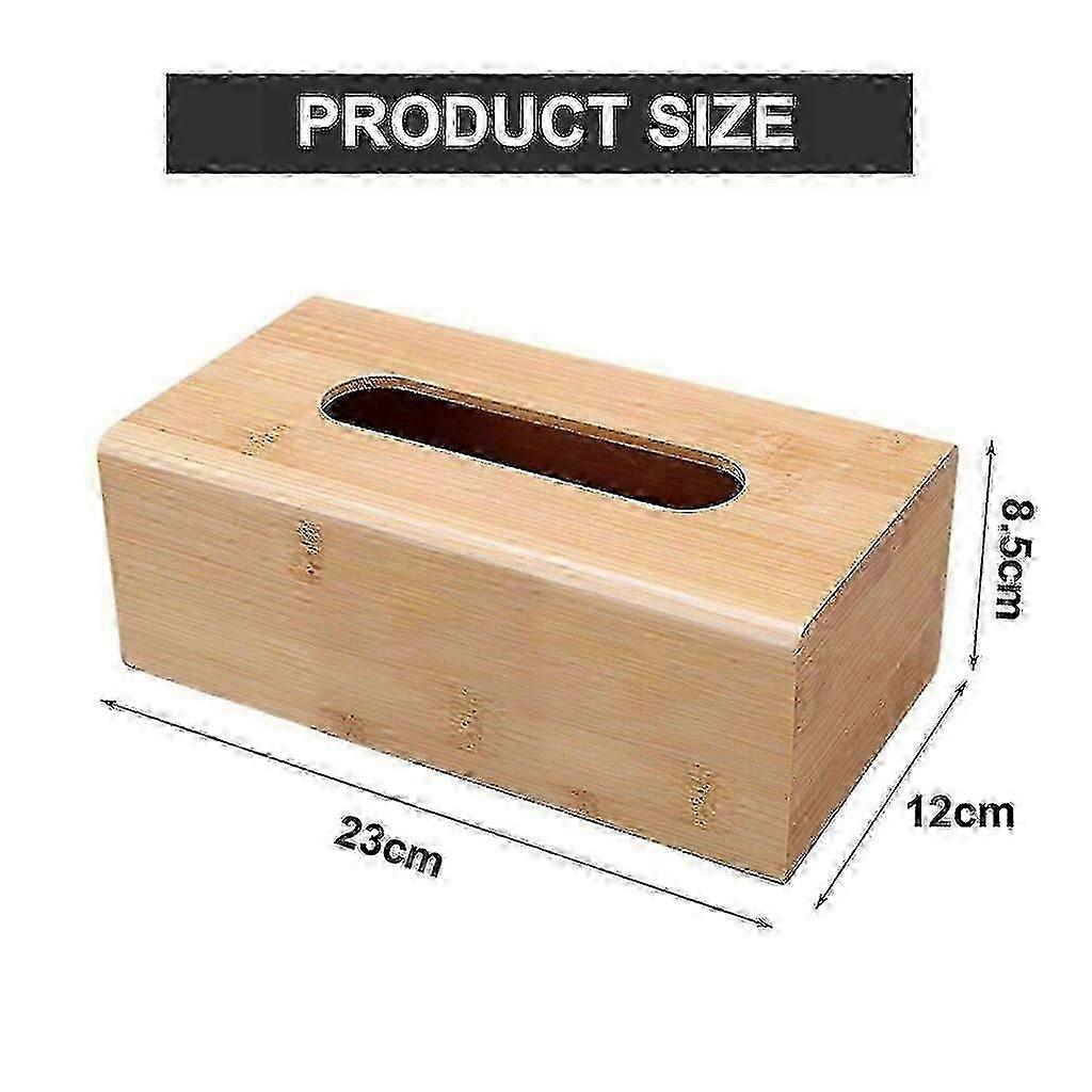 Bamboo Tissue Box with Removable Bottom, Multifunctional Tissue Holder