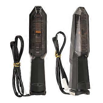 2Pcs Motorcycle LED Turn Signal 1.5W Multifunctional Amber Light Indicator Light for Versys 1000 650 X250 X300 12V Smoky Housing