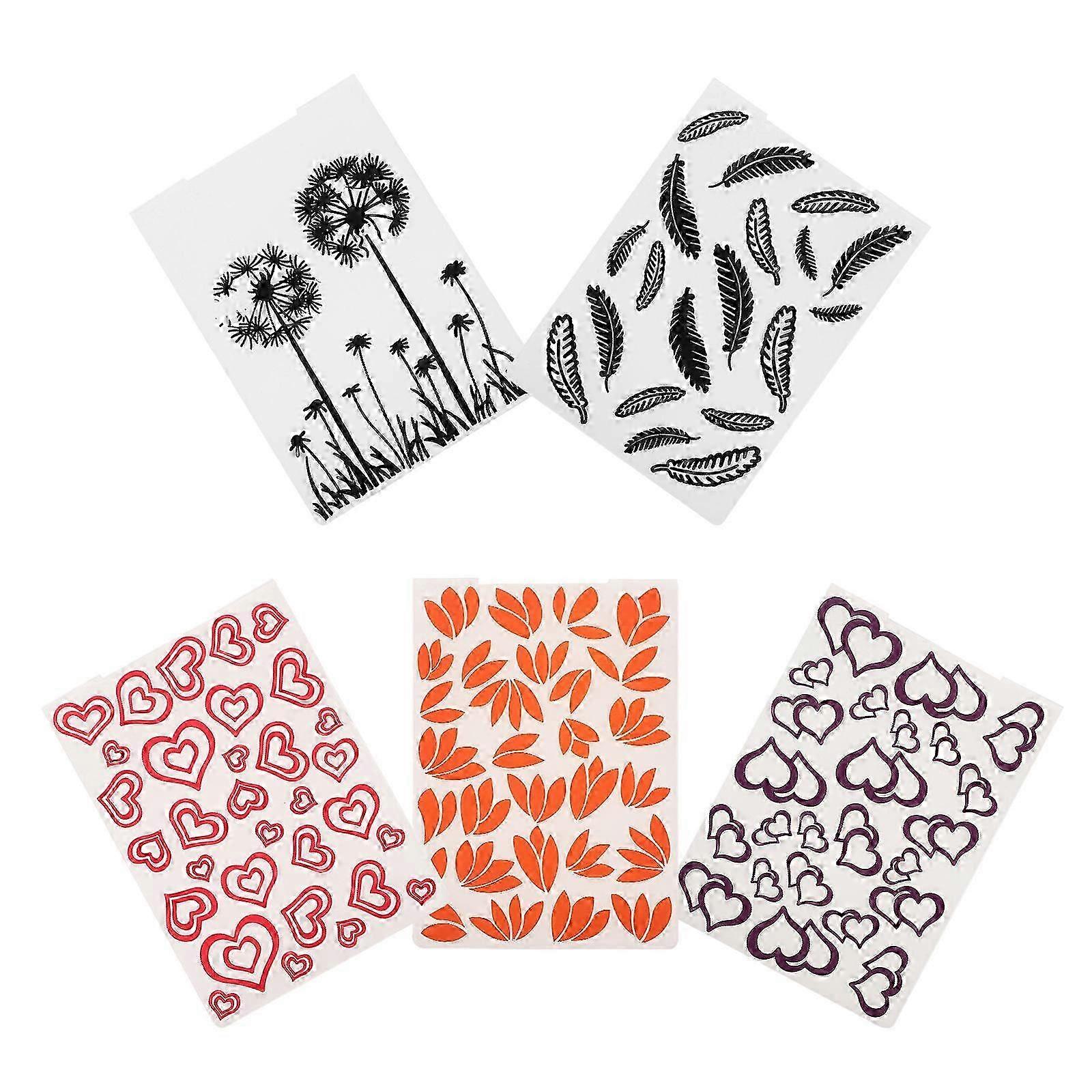 Embossing Folder Plastic Template for Scrapbooking 5Pcs DIY Card Use