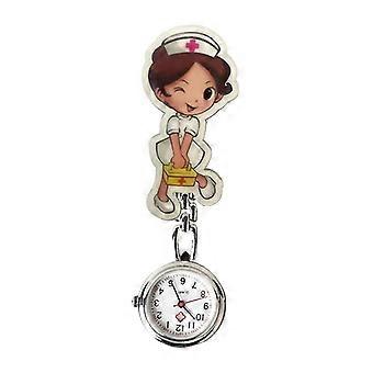Neue niedliche Harajuku Krankenschwester Uhr Frauen Brust Uhr Trend Taschenuhr Hängen