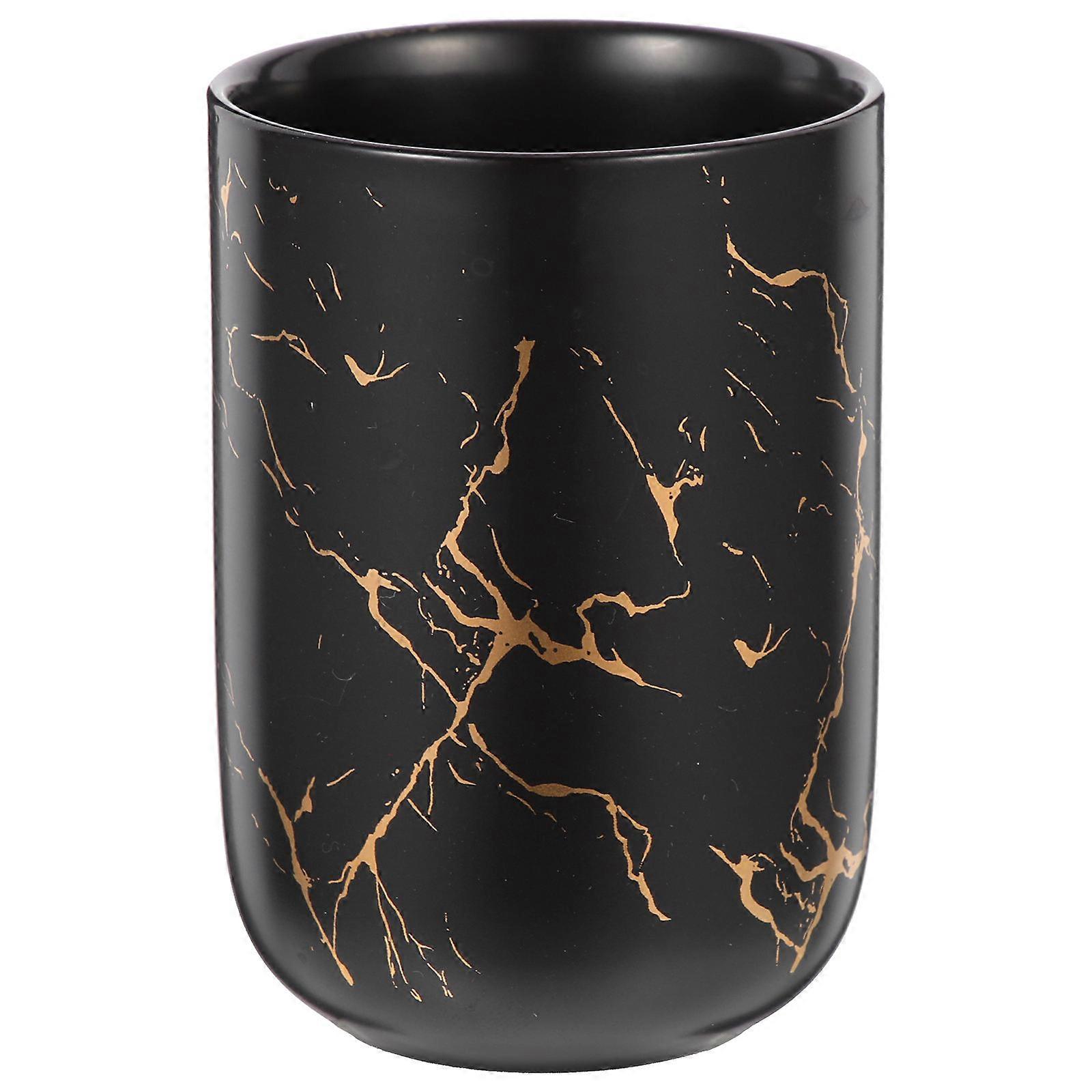 Marble Pattern Mouthwash Cup Ceramic for Drinking Water Multipurpose Storage Cup