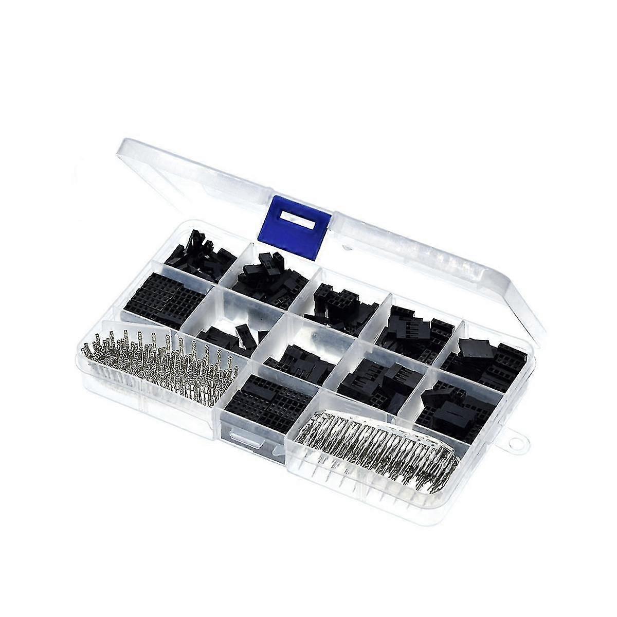 620pcs 2.54mm Duplex Cable Interface Connectors Wire Pin Header Housing Kit