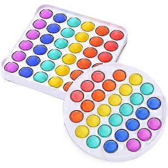 Push Bubble Pop Fidget Sensory Toys Tik Cartoon Figure Puzzle Squeeze Silicone