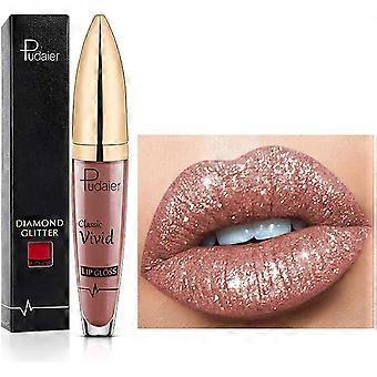 Barra de labios con purpurina resistente al agua y brillo duradero para un look de fiesta deslumbrante y una aplicación suave.