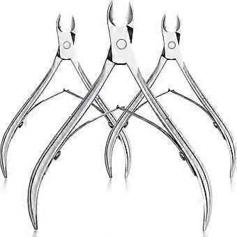 3 confezioni Cuticle Cutter Cuticle Nippers Pointed Blade Cuticle Trimmer Nail Clippers Tool