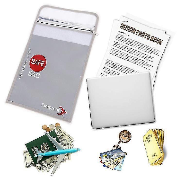 Fireproof Document Storage Bag Money Passport Security Bag