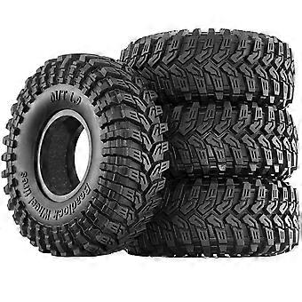4 stuks 1,9 inch crawlerbanden voor 1/10 RC crawler auto's, 1,9 inch banden voor 1/10 RC auto's zoals Axial SCX10 90046, TRX4 en Capra Gen8.