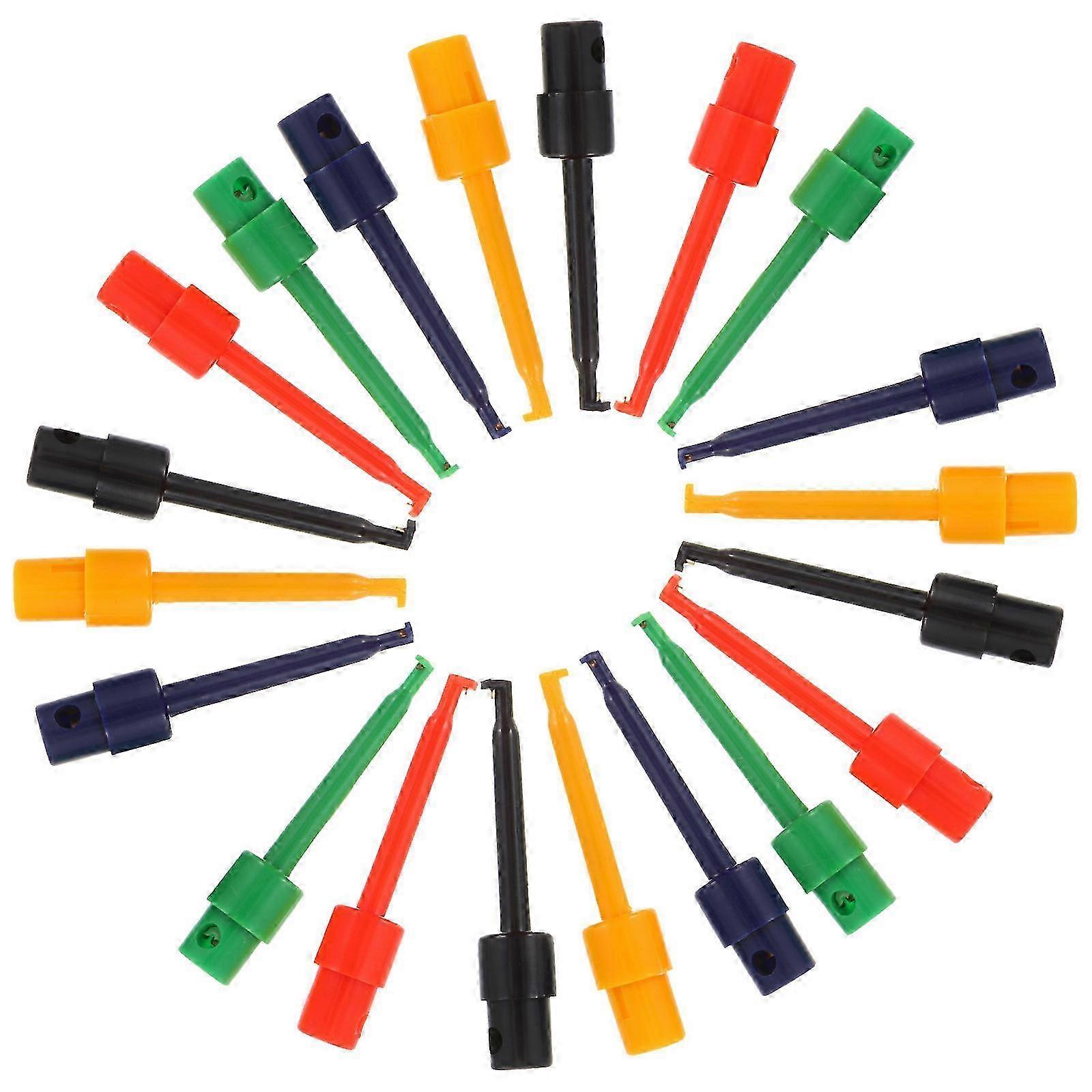 Test Hook Multimeter Clip compatible with Electrical Testing 40Pcs Assorted Color Plastic