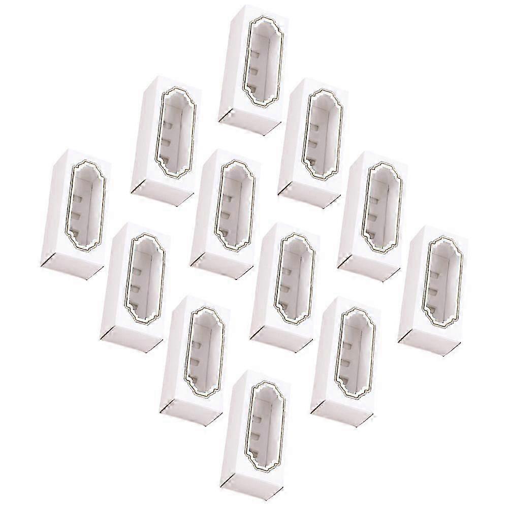 Macaron Packaging Boxes Windowed Cupcake Boxes for Storage Use 12Pcs White