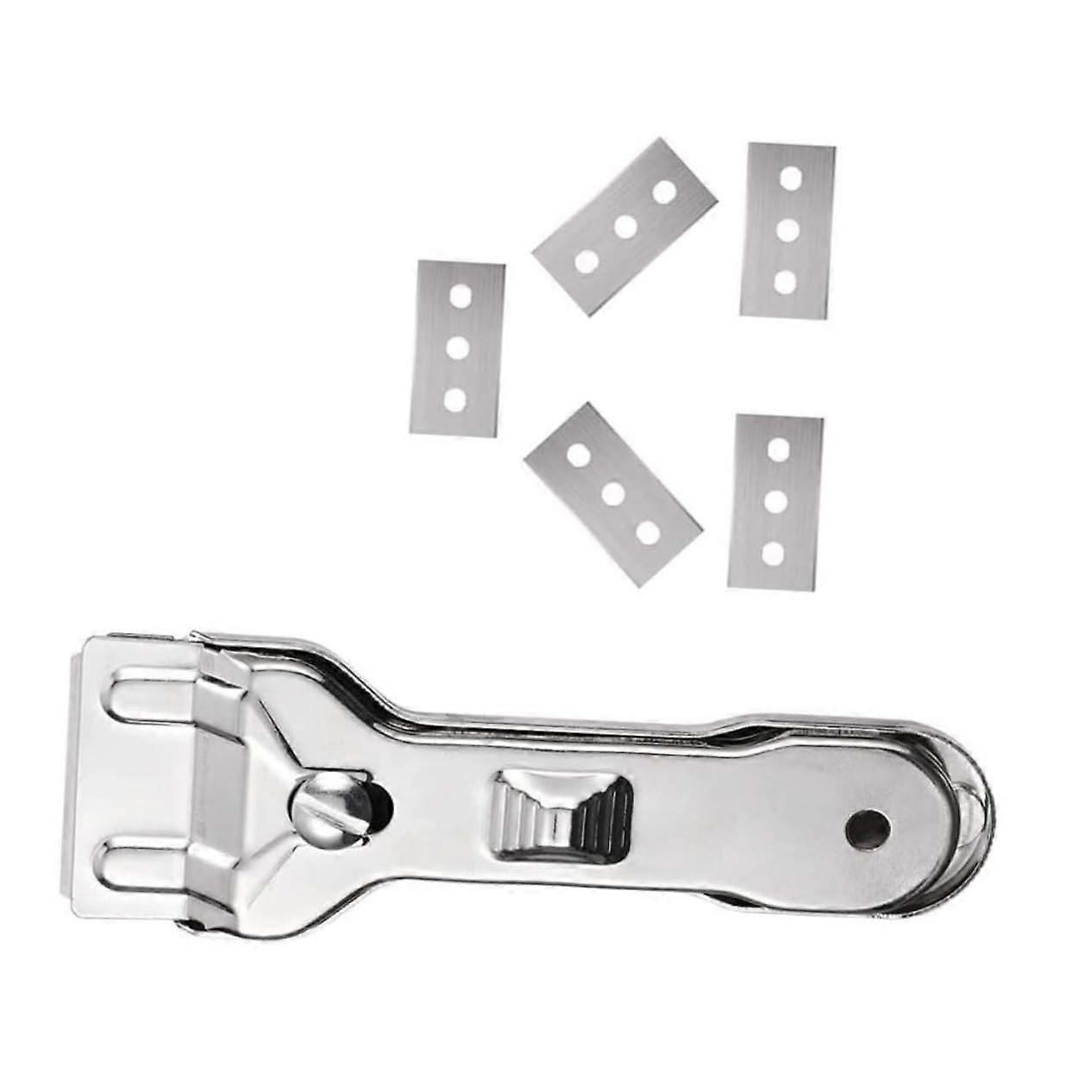 Glass Scraper Set with Replaceable Blades for Ceramic Hob and Window Cleaning, NonScratch Precision Tool