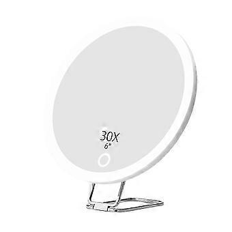 30x Magnifying Mirror with Light Portable Led Table Stand